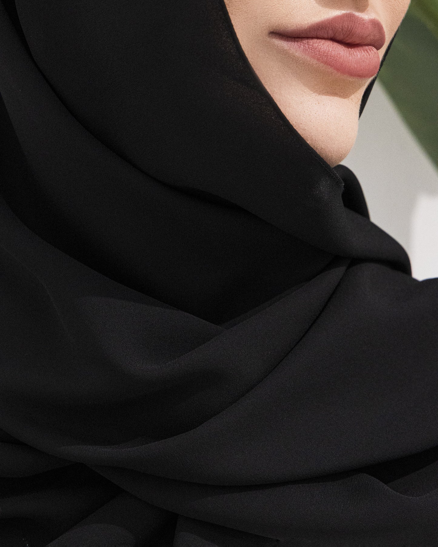 Sheila Scarf – Crystal Stone Black Crepe