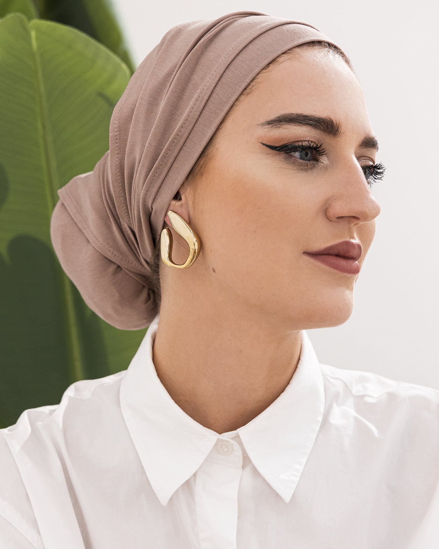 One tail turban – Luxe Luminate - Camel